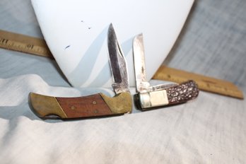 2 Distinct  Pocket Knives- #1 Battle Axe Brand, #2 Pakistan