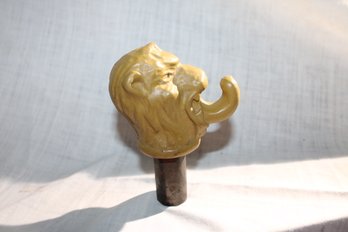 Antique/ Vintage  Very Unique Vintage Gentleman's Metal Cane Or  Walking Stick Handle