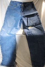 Carhartt Jeans - Stained With Paint Spots, Size 34x32,  Both Leg Hems Have Cuts