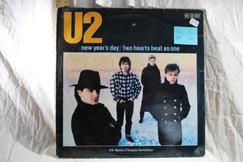 Vinyl - U2 New Year's Day / Two Hearts Beat As One -  Record Great , Cover Great
