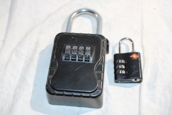 2 Combination Locks - One Is Combination Lock Box , No Combos Available - Great Test For Your Patience!