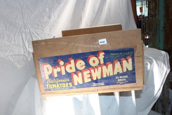 DiMare Bros. Packers Shippers Wooden Box ' Pride Of Newman' California Tomatoes!! Produce Of USA, Storage