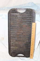 Lodge ProGrid Iron Griddle,  Made In USA,  Measurements In Pictures, Barbeque, Needs Cleaning And Seasoning