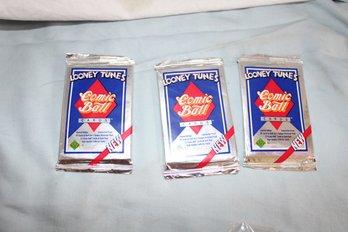 1990 Upper Deck- Looney Tunes Comic Ball  -3 Unopened  Packs Of Limited EditionTrading, *counterfeit-proof*