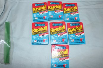 1989 - Donruss Baseball Puzzle/cards -7 Unopened Wax Packs - Warren Spahn Puzzle