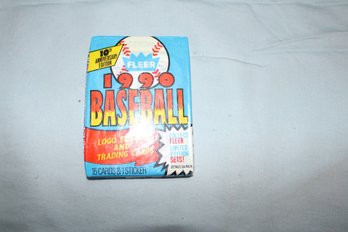 1990 -Fleer Baseball  LOGO Stickers/cards -1 Unopened Wax15 Card Pack - 10th Anniversary Edition