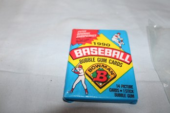 1990 Bowman Baseball Bubble Gum Picture Cards  (14)   1 Unopened Wax Pack