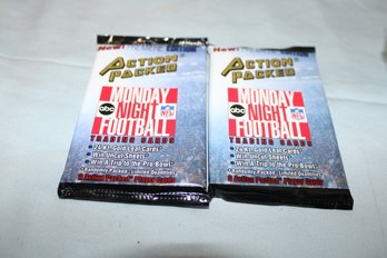 1993 NFL Action Packed * Monday NIGHT Football* 24 Kt Gold Leaf Trading Cards 2 Unopened Packs 6 Cards Each