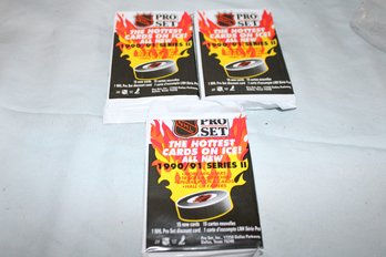 1990-91 NHL Series II  Pro Set, * Hottest Cards On Ice *  3 Unopened Packs, @ 15 Cards  & 1 Discount Card (#1