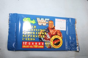 1991- Classic WWF  - WORLD WRESTLING SUPERSTAR CARDS, 1 Unopened Pack, 12 Wrestling Cards