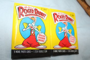 1987-  Topps * Who Framed Roger Rabbit - 9 Movie Photo Cards In Each,  2 Unopened  Pack