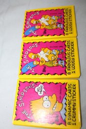 1990-Topps * The Simpsons* - 8 Fabulous Cards And 1 Lousy Sticker,  2 Unopened  Pack