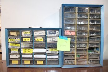 Lot95 Lot Of 2 - 24 And 30 Drawer Bins With Misc Hardware