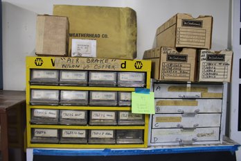 Lot97  - 16 And 4 Drawer Bins And Misc Boxes Drawer Bins With Misc Airbrake Parts