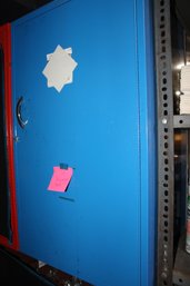 Lot 122 3 Shelf Wall Cabinet, Blue With Both New And Used Paints