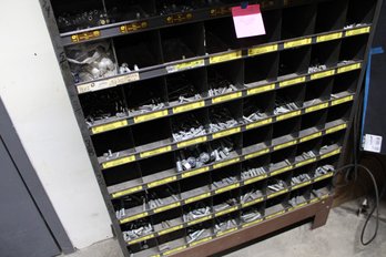 Lot136 - 72 Space Bin Of  Hardware See Pics
