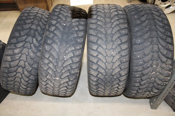 Lot249 - 4 Studded 235/50/18 Inch Antares Tires Misc Model Years See Pics