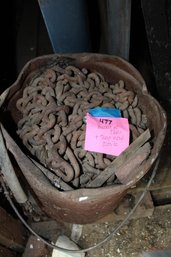 Lot477 - Scrap Metal, Bucket Of Chain, Heating Ducts, And Other Misc