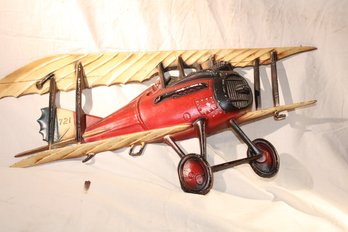 1960's Metal Wall Airplane Decor, Vintage-sexton-numbered 1122, Man Cave, Bar, Child's Decor