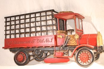 Metal Wall Decor-vintage-wall Plaque-sexton-truck- Numbered 1132