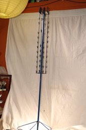 Vintage--card/ Jewelry  Display Rack 40 Or So Pinch Clips -63' Tall And Thin - Placks At Top For Naming Items