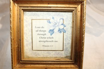 Christian Bible Verse -heartfelt Inc-Philippians 4:13'-Salem,VA-toile Florals-Artist: Kathy Seek- Decorative