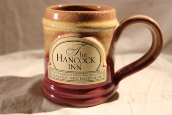 Coffee Mug From Oldest Inn In New Hampshire  The Hancock Inn  Circa 1789- Cranberry And Brown Coloring