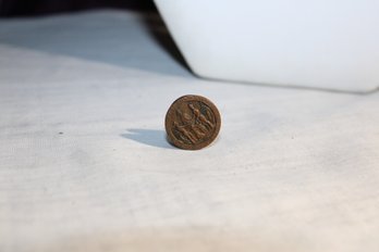 Antique Grand Army Of The Republic Civil War Veteran Button 1860 Brass