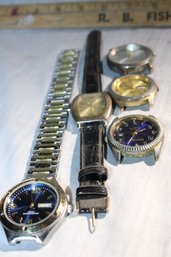 5 Watches Pt948-d Pc33, Milan, FMDpui123, As 7579-02G Pc33, Parts And Repairs, 2 With Bands