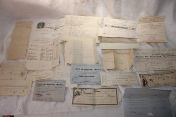 Ephemera - 1850 - 1900 Misc Poll Tax, Receipts, Bills, Letterhead