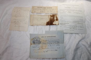 Ephemera - 1850-1881 Military Government Probate Items