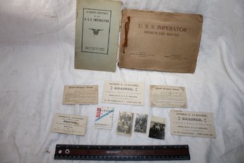 Ephemera - 1860's-1900 Military U.s.s Imperator Pics And Info