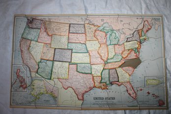 Ephemera - 1915 US MAP PUZZLE