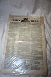 Ephemera - 1821 John Bull For God, The King, And The People Newspaper / Magazine