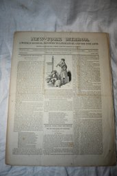 Ephemera - 1837 Aug 12th New York Mirror Magazine / Newspaper 4 Pages