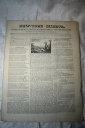 Ephemera - 1834 Nov 1st New York Mirror 4 Pages