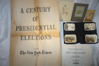 Ephemera - 1920s Photos, 1960 Ny Times 'a Century Of Presidential Elections'