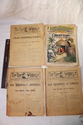 Ephemera - 1900-1910 3x Tip Top Weekly, Fame And Fortune, Very Delicate