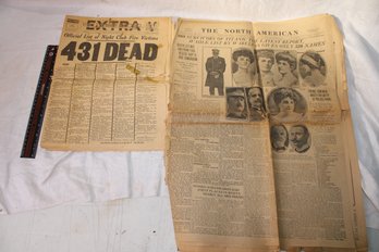 Ephemera - 1912-1942 TITANIC Survivors, 431 Dead Cub Fire Boston