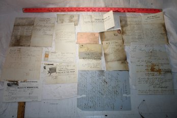 Ephemera - 1800's Correspondence, Receipts, Letterhead Nice!