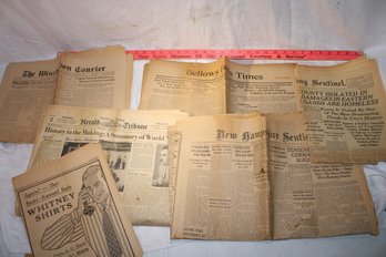 Ephemera - 1920's-50's NH, NY, VT, MA  Newspapers