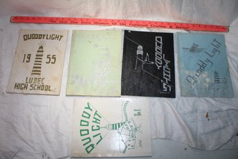 Ephemera - 1955-58,61 Quoddy Light Lubec Maine Yearbooks