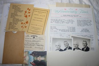 Ephemera - Misc Pics, Notes, Flyer Hallmark Aniversary Times