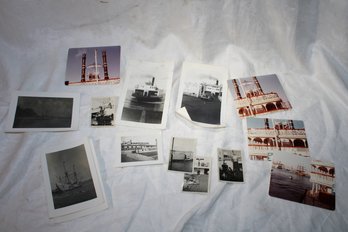 Ephemera - Sm Collection Of Boat Related Photos - Mid Century