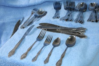 Silverware With The Letter P Etched In The Handles -  42 Pieces Labeled With The P, See Below!