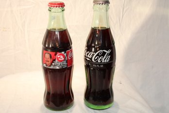 Vintage Cola Cola Bottles - 1999 Dale Earnhardt Jr  Bottle- 8oz , And Minot North Dakota Bottle  6.5 Oz