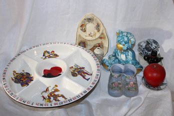 Misc Decorative Lot Porcelain China Paper Mache Pieces