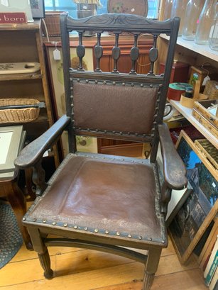 OLD CHAIR WITH LEATHER
