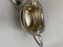 ANTIQUE VINERS OF SHEFFIELD SILVER ALPHA PLATE SUGAR AND CREAMER