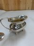 ANTIQUE VINERS OF SHEFFIELD SILVER ALPHA PLATE SUGAR AND CREAMER